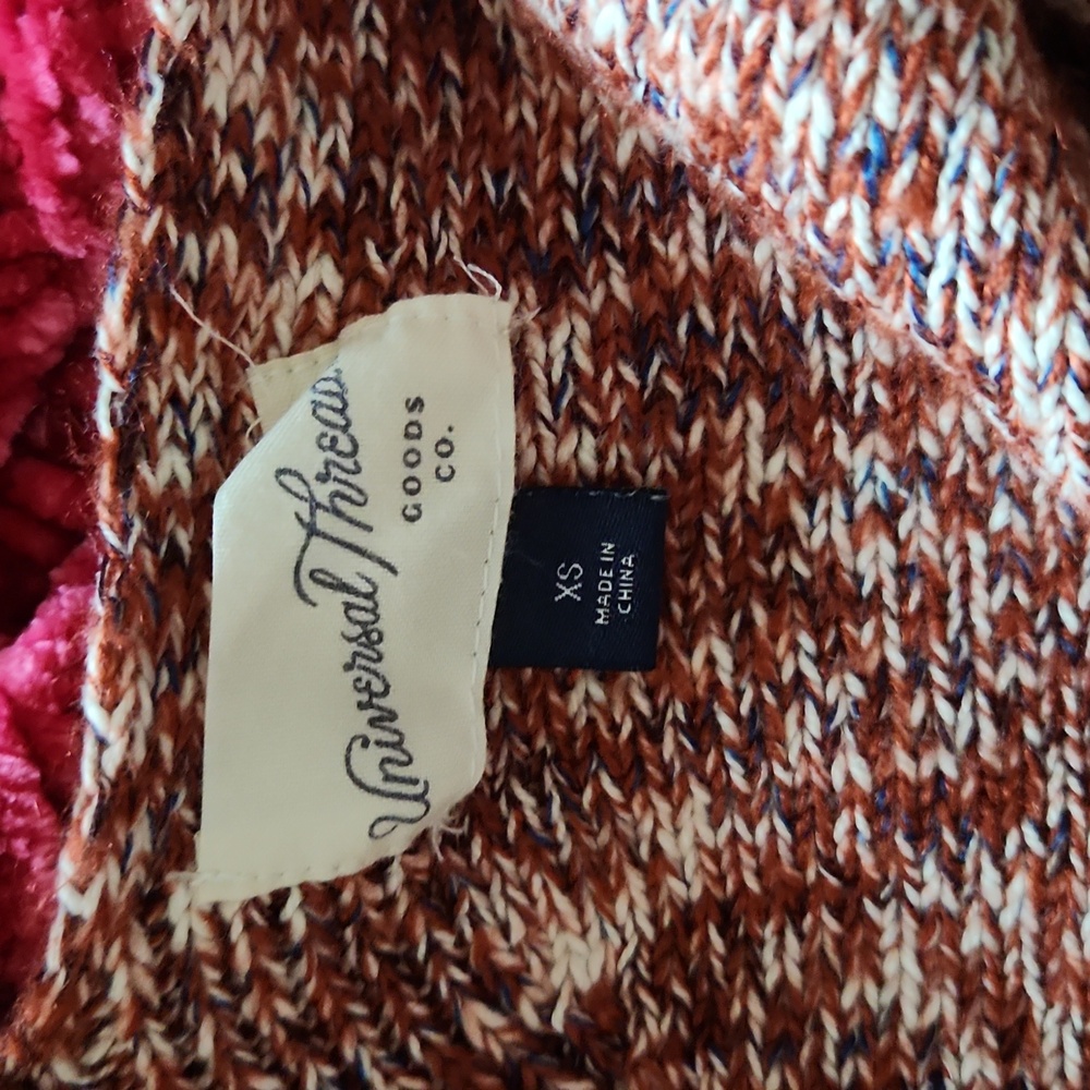 Universal Thread Women's Brown and Cream Sweater